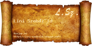 Lini Szebáld névjegykártya